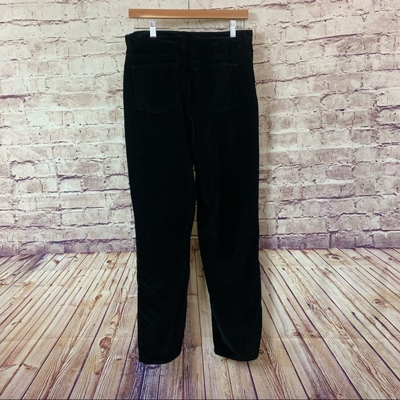 Covington Black Velour Flat Front Straight Leg Pants - Picture 4 of 7